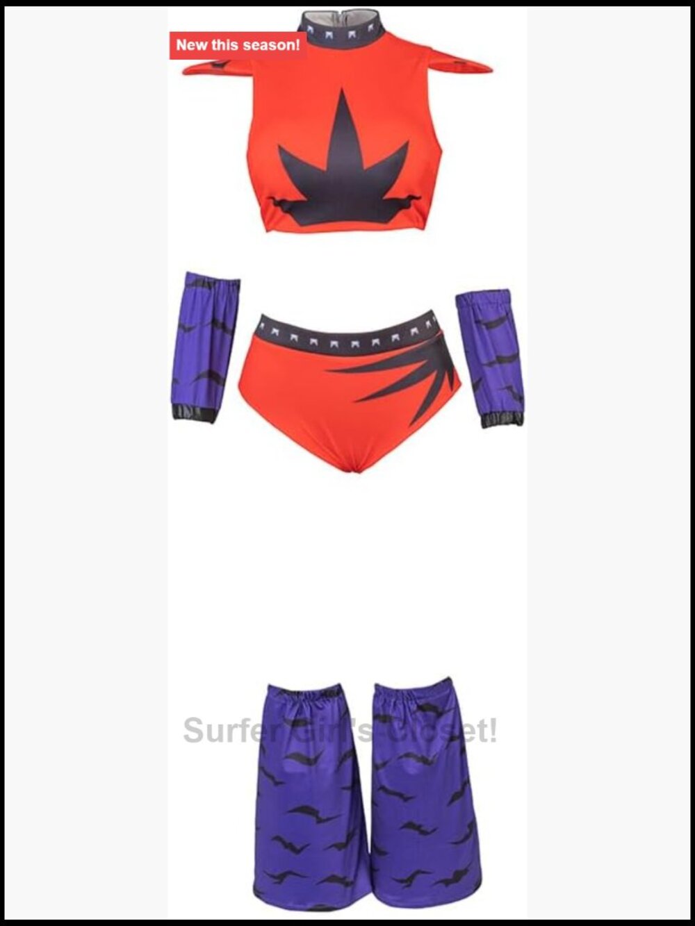 MyheroCos Women's Halloween Costume Crop Top & Shorts Outfit